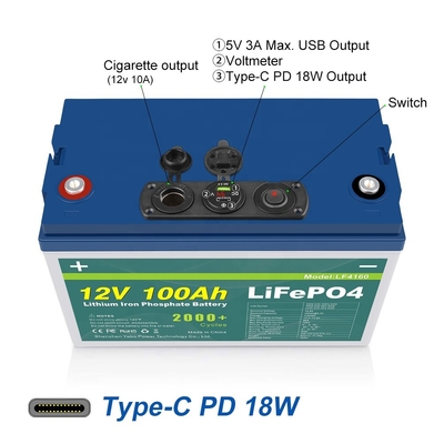 100ah Lifepo4 Bộ pin 12v năng lượng mặt trời Bms THUYỀN Xe golf UPS