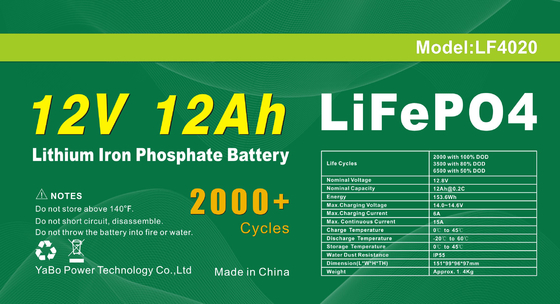 12v 10a Lifepo4 pin cho chu kỳ sâu có thể sạc lại xe đạp điện