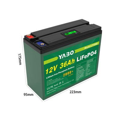 Pin Lifepo4 12V 36Ah cho chu kỳ sâu năng lượng lưu trữ năng lượng mặt trời