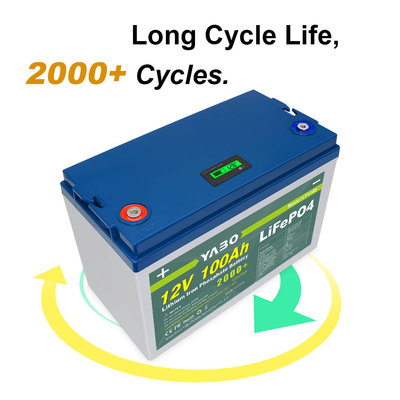 100 Ah Lifepo4 12 Volt Chu kỳ sâu Pin Lithium 2000 Chu kỳ thay thế gel