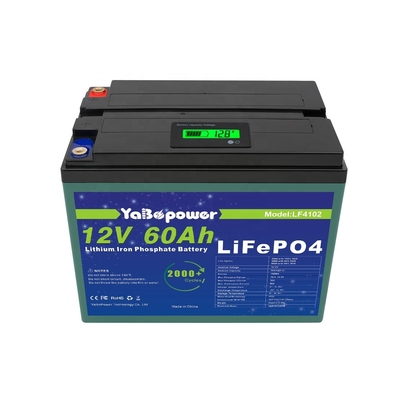 Năm 2021 Tuổi thọ chu kỳ dài hơn Giá xuất xưởng Lifepo4 12v 60Ah Pin Lithium ion cho hệ thống năng lượng mặt trời gia đình