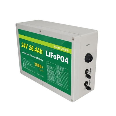 Chu kỳ pin 25,6V 26,4Ah 24V Lifepo4 Tuổi thọ dài có thể sạc lại