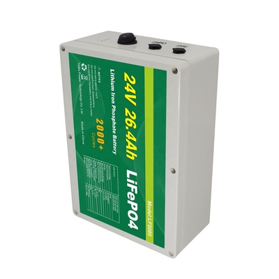 Chu kỳ pin 25,6V 26,4Ah 24V Lifepo4 Tuổi thọ dài có thể sạc lại