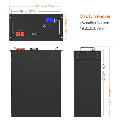 Bộ pin Lifepo4 Bms 100ah 48 Volt 48v 200ah Pin năng lượng mặt trời Lithium Ion