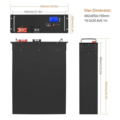 48v 100 Amp Hour Lifepo4 Pin Chu kỳ sâu 4000 Hệ thống lưu trữ trên tường năng lượng mặt trời