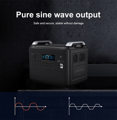 Trạm phát điện di động Lithium Ups Lifepo4 Năng lượng mặt trời 2000W 1000 Watt Hai chiều nhanh
