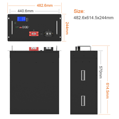 Trang chủ Lưu trữ năng lượng Tường năng lượng Pin lithium sắt Phosphate có thể sạc lại 200Ah 48V