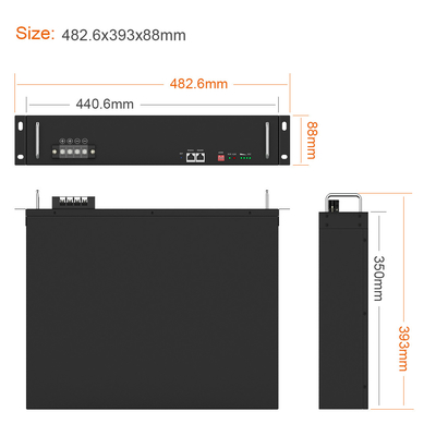 Lưu trữ năng lượng an toàn Pin dung lượng lớn Lithium 48V 50Ah LiFePO4
