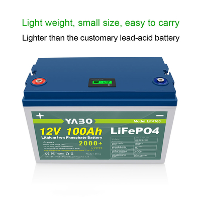 FCC 100ah 12 Volt Lifepo4 Pin M8 Terminal IP55 Vỏ nhựa