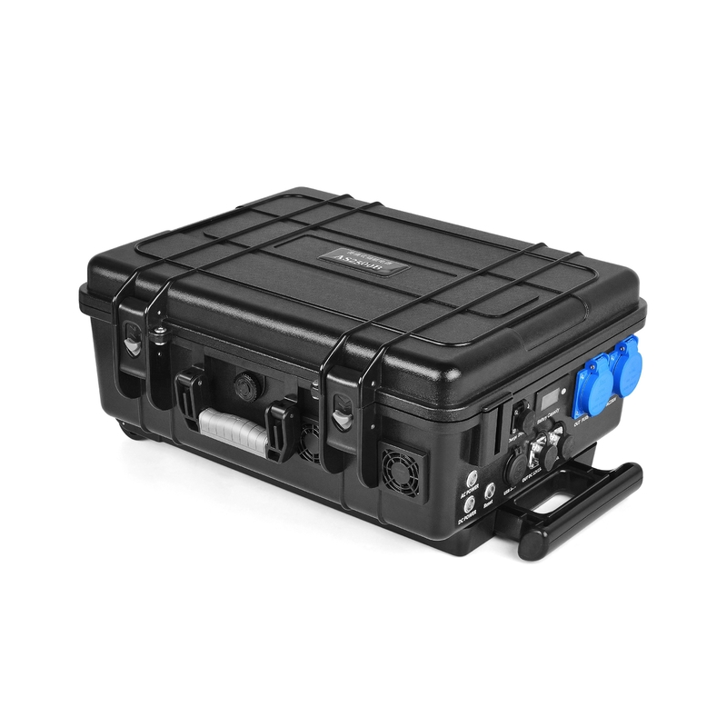 Xe điện Lithium Trạm điện di động Ngân hàng Xe đẩy Trường hợp cung cấp năng lượng mặt trời dự phòng 2500wh